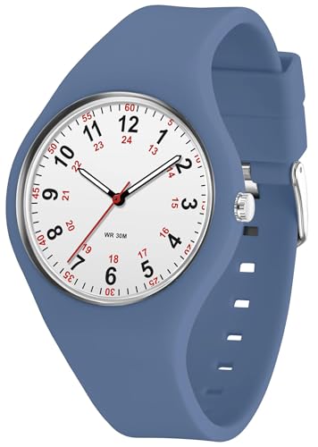 腕時計 レディース 腕時計 ナース ウォッチ 静音 看護師 時計 防水 知育 ナース 時計 見やすい シリコンバンド 柔らかい 手洗いにもOK